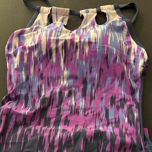 Free Country Purple and Gray Activewear Top